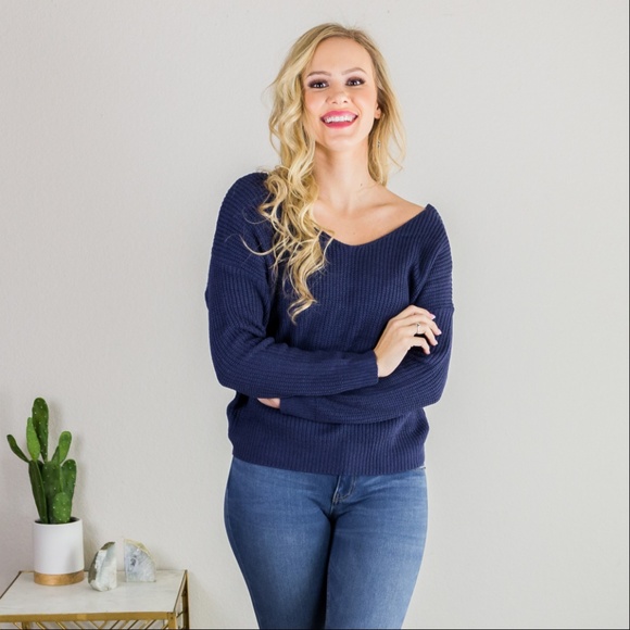 'What Knot To Love' Sweater - Navy - Picture 3 of 7